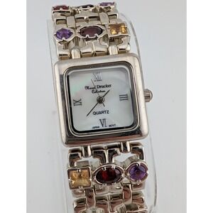 Marcel Drucker Multicolor Stone Watch Women 22mm Case MOP Dial- New‎ Battery